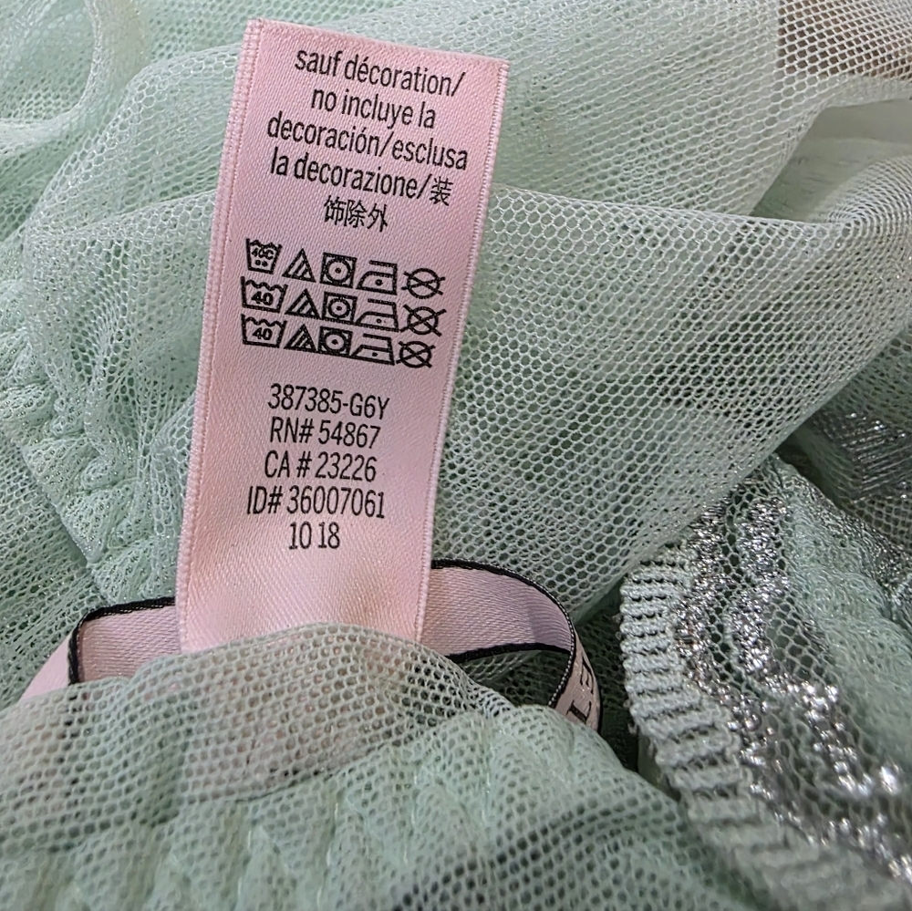 Victoria's Secret Women's Mint Blue Silver Floral Lace Babydoll Lingerie Size M - Picture 11 of 11